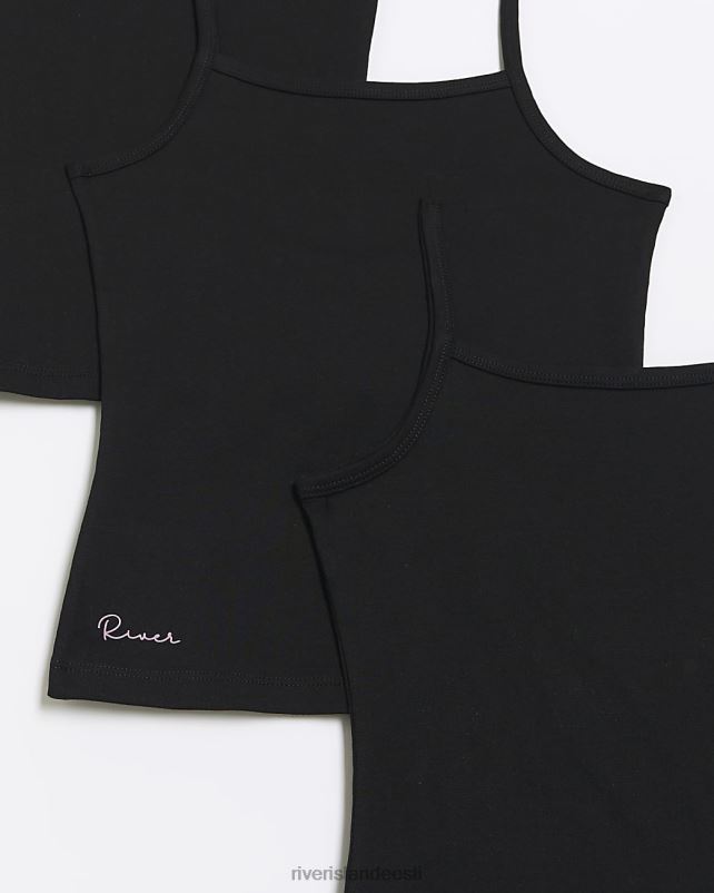 kehakate must tüdrukud River Island g rihmaga vestid 3 tk 44TLL3395