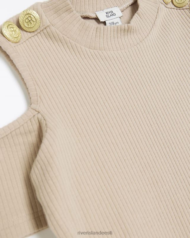 kehakate pruun tüdrukud River Island g soonikuga sõjaväe nööbiga body 44TLL3376
