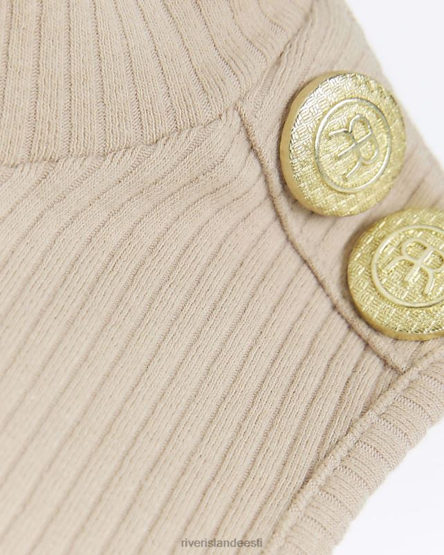 kehakate pruun tüdrukud River Island g soonikuga sõjaväe nööbiga body 44TLL3376