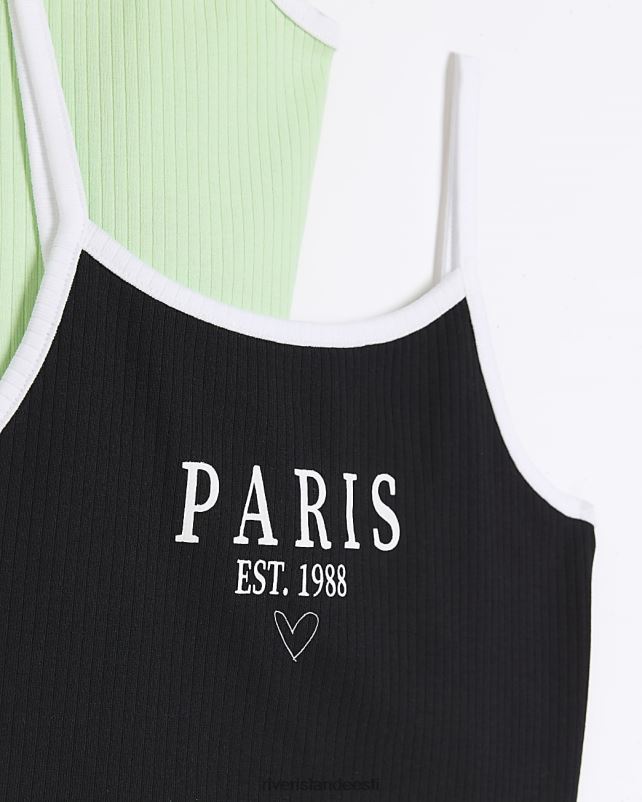 kehakate roheline tüdrukud River Island g soonik cami top 2 pakk 44TLL3385