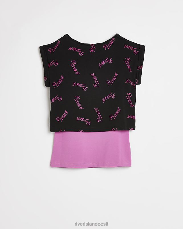 kehakate roosa tüdrukud River Island g ananassi 2 in 1 crop top 44TLL6497