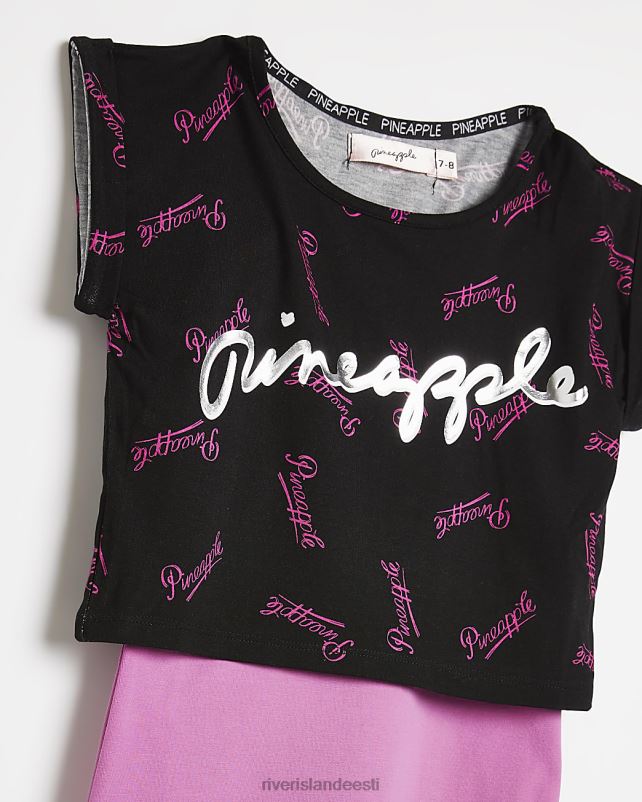 kehakate roosa tüdrukud River Island g ananassi 2 in 1 crop top 44TLL6497