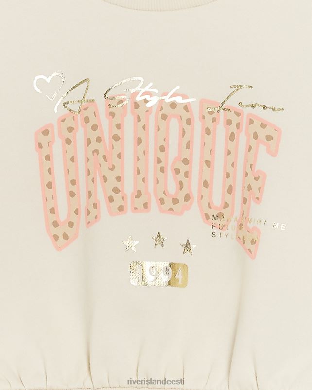 kehakate beež tüdrukud River Island mg loomamustriga dressipluusi komplekt 44TLL6639