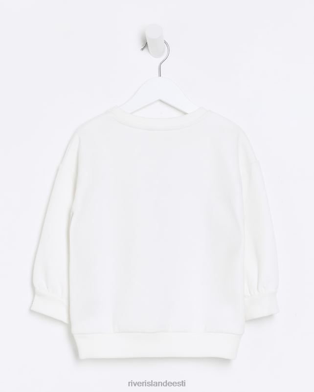 kehakate ekru tüdrukud River Island mg südametrükiga dressipluus 44TLL6542