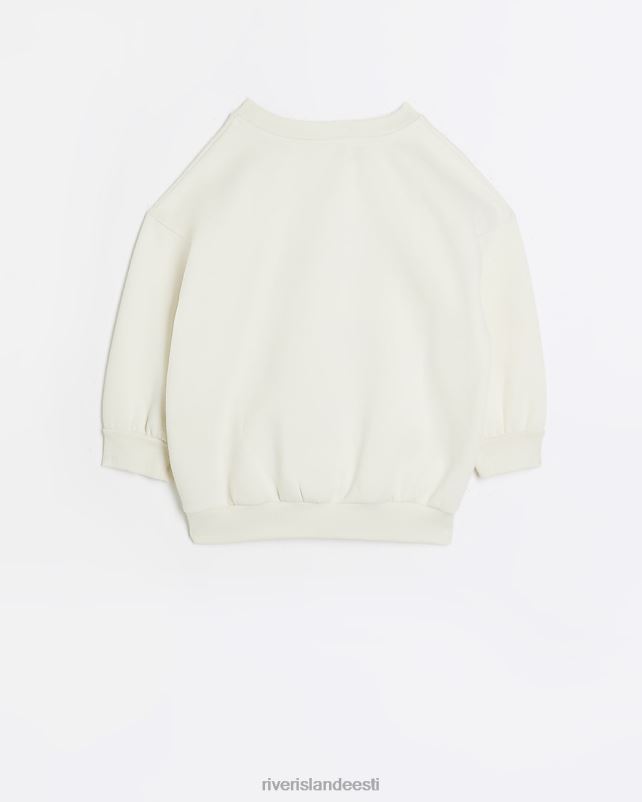 kehakate ekru tüdrukud River Island mg tikitud dressipluus 44TLL6662