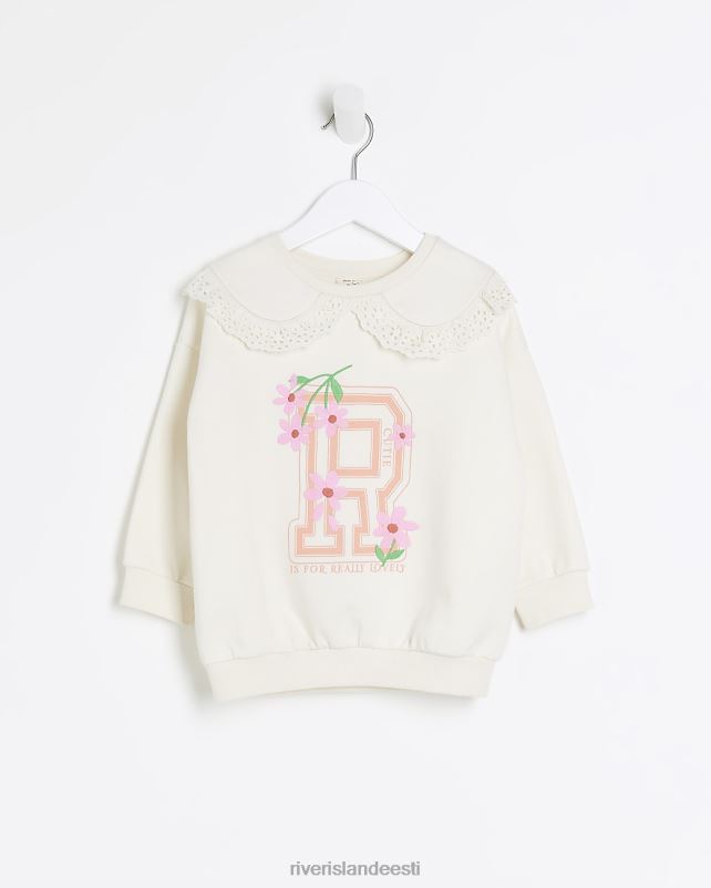 kehakate ekru tüdrukud River Island mg volangkraega dressipluus 44TLL6675