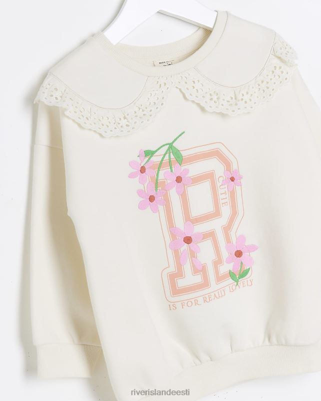 kehakate ekru tüdrukud River Island mg volangkraega dressipluus 44TLL6675