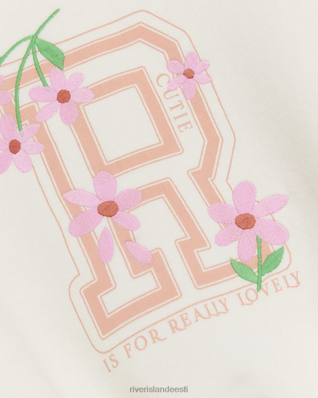 kehakate ekru tüdrukud River Island mg volangkraega dressipluus 44TLL6675