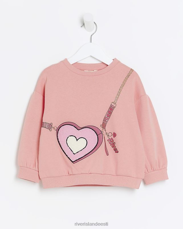 kehakate korallid tüdrukud River Island mg graafiline dressipluus 44TLL6641