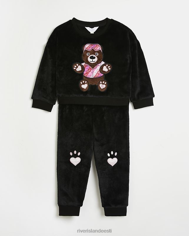 kehakate must tüdrukud River Island mg karu hubane dressipluusi komplekt 44TLL6630