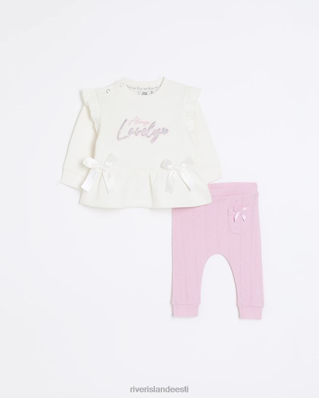 kehakate roosa tüdrukud River Island bg Bow dressipluusi komplekt 44TLL3576