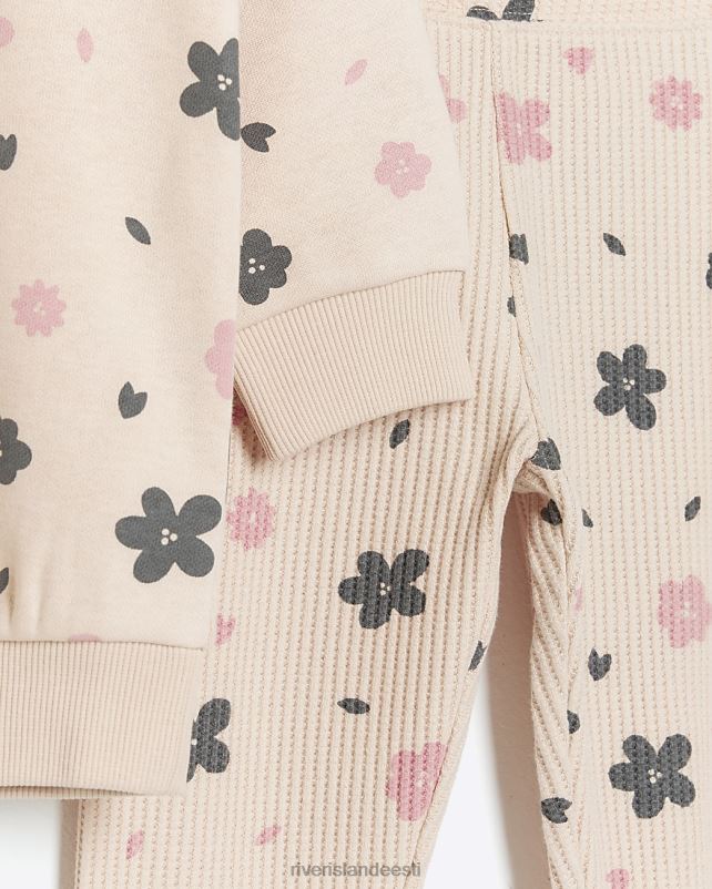 kehakate roosa tüdrukud River Island mg lilleline dressipluusi komplekt 44TLL6574