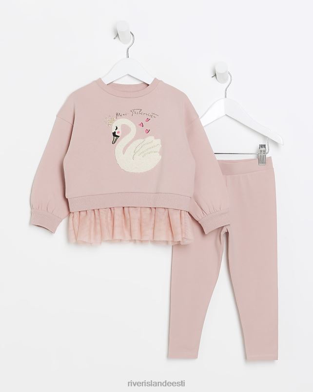 kehakate roosa tüdrukud River Island mg luige dressipluusi komplekt 44TLL6539