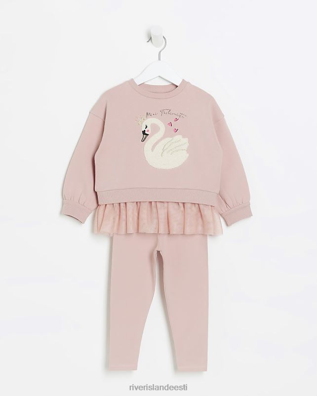 kehakate roosa tüdrukud River Island mg luige dressipluusi komplekt 44TLL6539