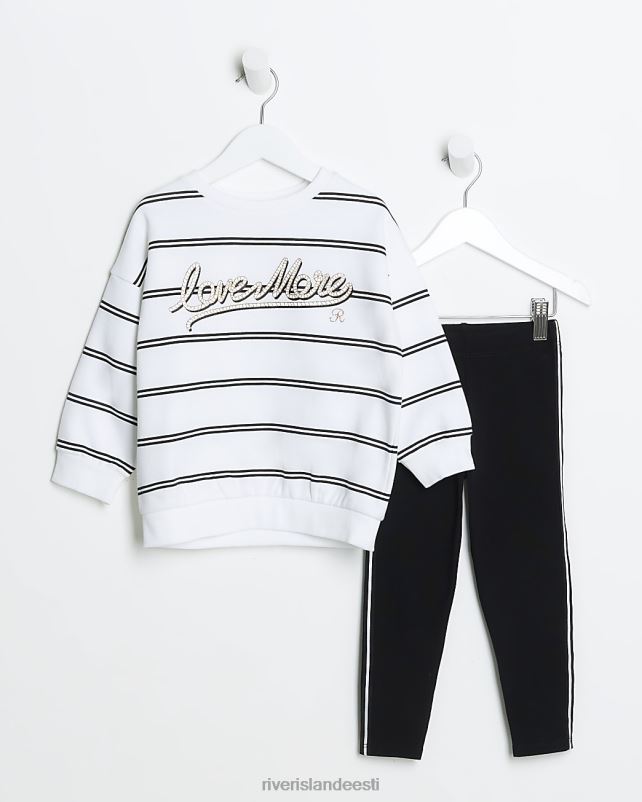 kehakate valge tüdrukud River Island mg triibuline dressipluus 44TLL6647