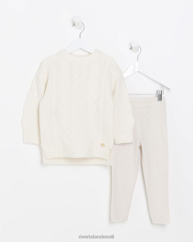 kehakate beež tüdrukud River Island mg kaabliga kootud džemprite komplekt 44TLL6607