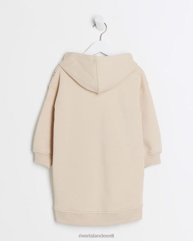 kehakate beež tüdrukud River Island mg graafiline kapuutsiga kleit 44TLL6591