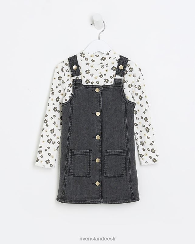 kehakate hall tüdrukud River Island mg denim pinafor kleidikomplekt 44TLL6546