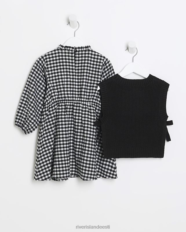 kehakate must tüdrukud River Island mg hõlmikpuu hübriidkleit 44TLL6625