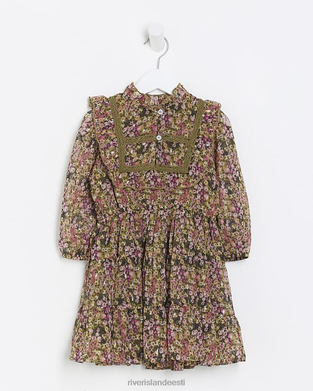 kehakate roosa tüdrukud River Island mg lilleline uisutaja kleit 44TLL6634