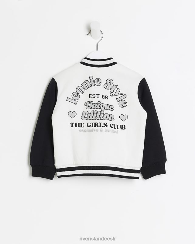 kehakate must tüdrukud River Island mg tikitud bomber jope 44TLL3500