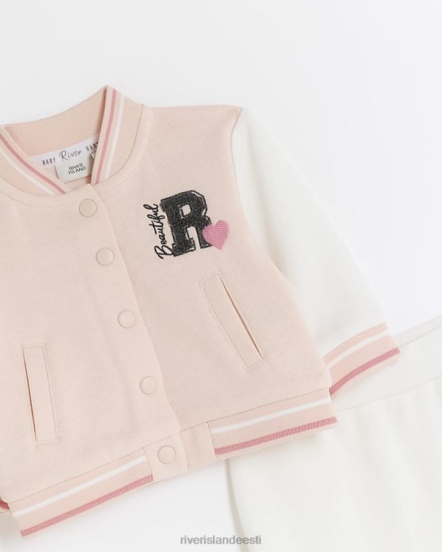 kehakate roosa tüdrukud River Island bg ülikooli jope komplekt 44TLL6633