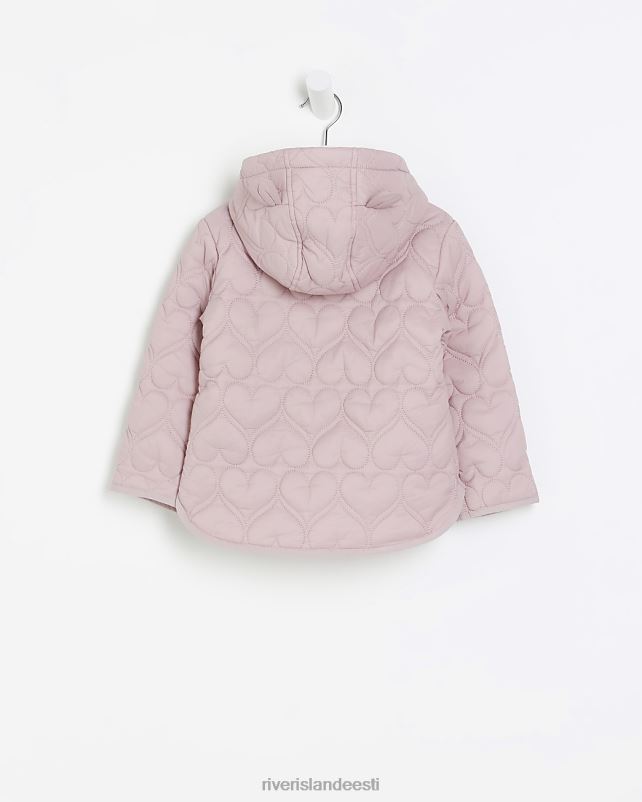 kehakate roosa tüdrukud River Island mg südamega polsterdatud jope 44TLL3593