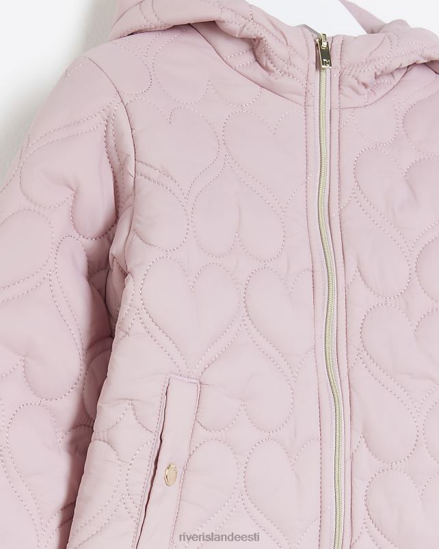 kehakate roosa tüdrukud River Island mg südamega polsterdatud jope 44TLL3593
