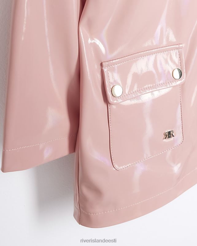 kehakate roosa tüdrukud River Island mg sillerdav vihmamantel 44TLL3514