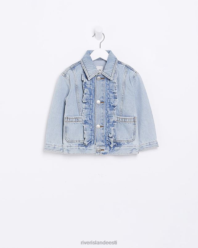 kehakate sinine tüdrukud River Island mg frill teksajakk 44TLL6697