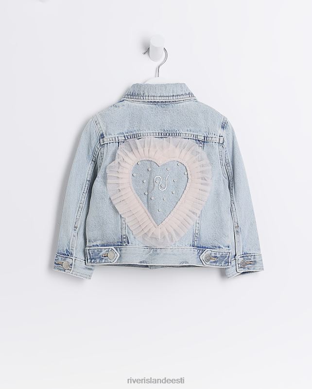 kehakate sinine tüdrukud River Island mg kaunistusega teksajakk 44TLL6688