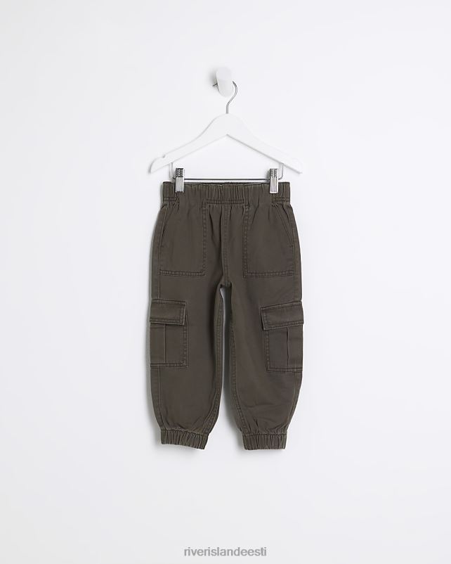 kehakate khaki tüdrukud River Island mg cargo mansettidega püksid 44TLL6678