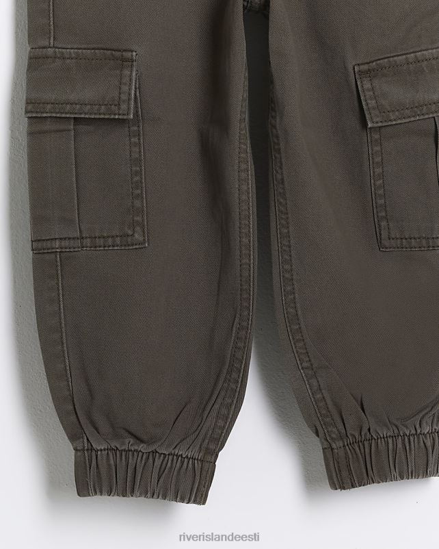 kehakate khaki tüdrukud River Island mg cargo mansettidega püksid 44TLL6678