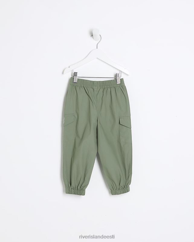 kehakate khaki tüdrukud River Island mg tikitud cargo püksid 44TLL3569