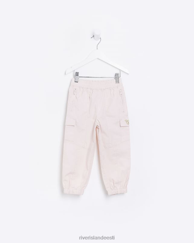 kehakate roosa tüdrukud River Island mg tikitud cargo püksid 44TLL3568