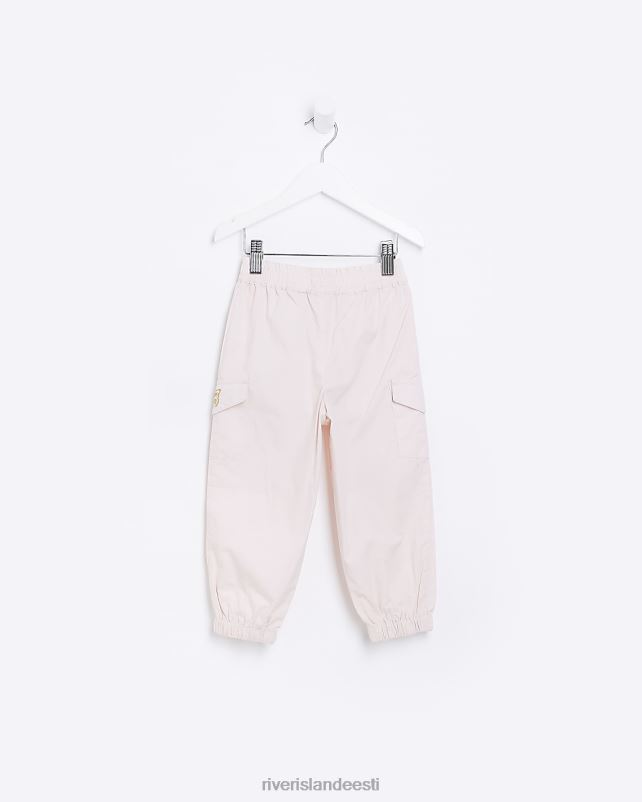 kehakate roosa tüdrukud River Island mg tikitud cargo püksid 44TLL3568