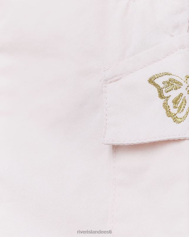 kehakate roosa tüdrukud River Island mg tikitud cargo püksid 44TLL3568