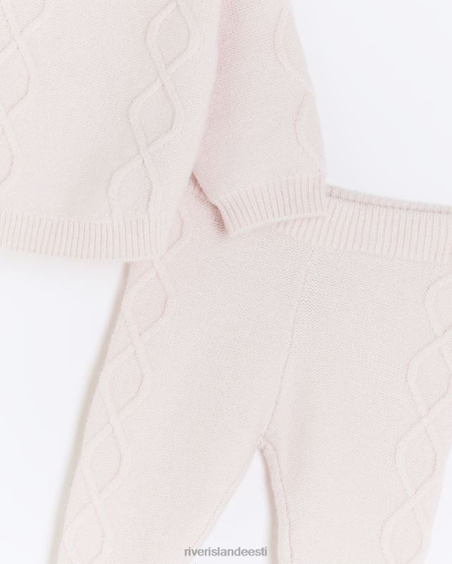 kehakate roosa tüdrukud River Island bg kapuutsiga kootud pontšo komplekt 44TLL6566