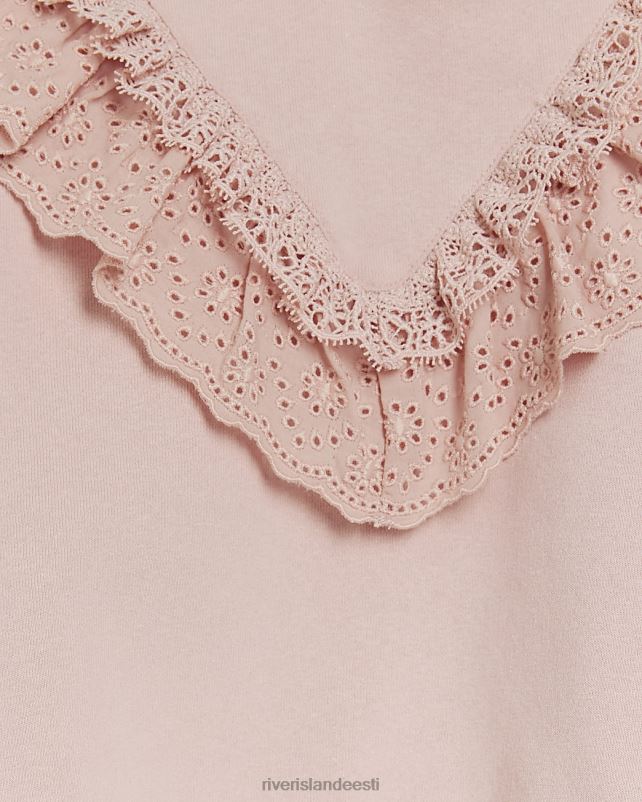 kehakate roosa tüdrukud River Island mg pitsdetailidega kapuuts 44TLL6636