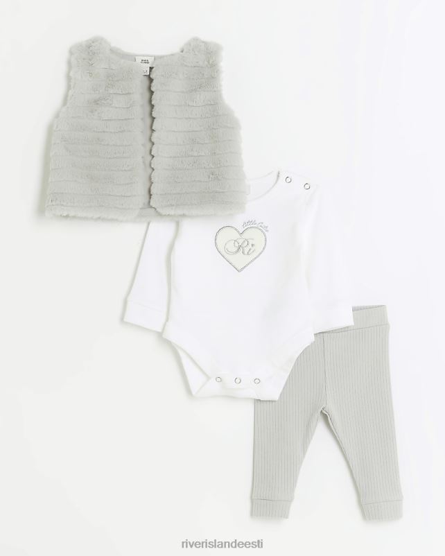 kehakate hall tüdrukud River Island bg kunstkarusnahast riiete komplekt 44TLL3526