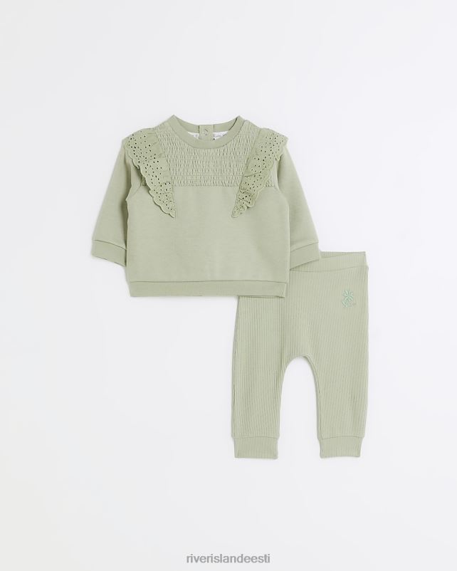 kehakate khaki tüdrukud River Island bg frill broidery higikomplekt 44TLL6671