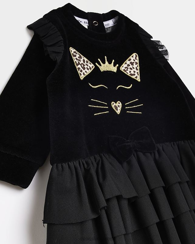 kehakate must tüdrukud River Island bg Halloween Cat kõik ühes 44TLL6710