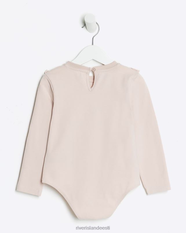kehakate roosa tüdrukud River Island mg frrill pikkade varrukatega body 44TLL3527
