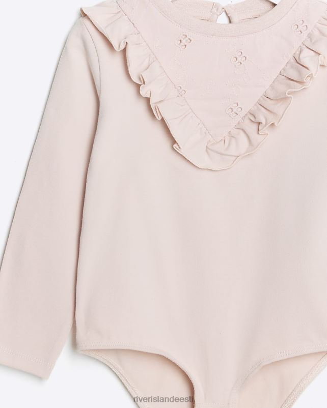 kehakate roosa tüdrukud River Island mg frrill pikkade varrukatega body 44TLL3527