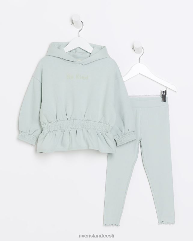 kehakate khaki tüdrukud River Island mg kapuutsi ja retuuside komplekt 44TLL6649