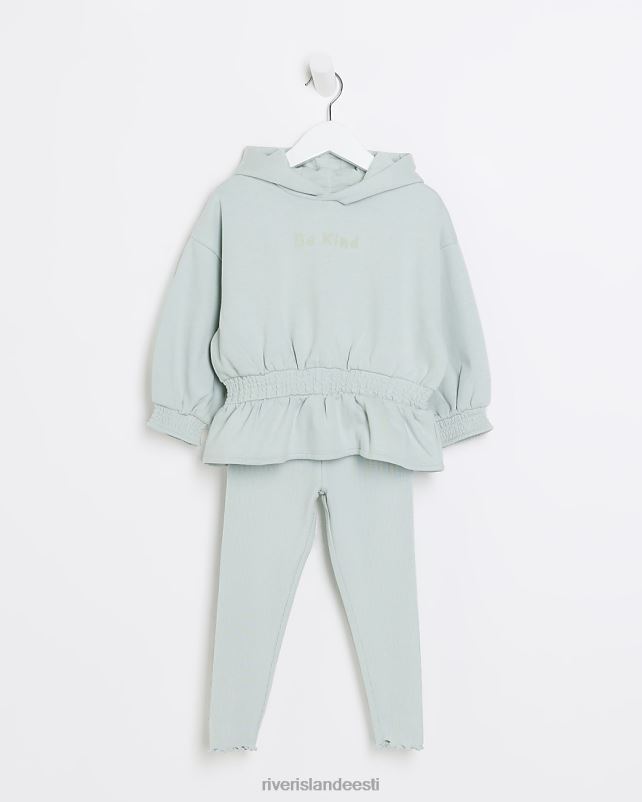 kehakate khaki tüdrukud River Island mg kapuutsi ja retuuside komplekt 44TLL6649