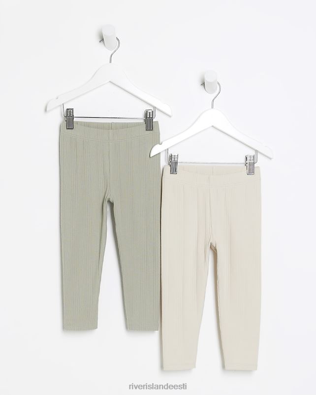 kehakate khaki tüdrukud River Island mg ribi retuusid 2 tk 44TLL6562