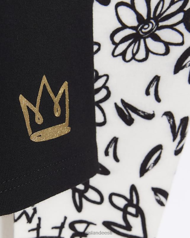 kehakate must tüdrukud River Island mg lillelised retuusid 2 tk 44TLL6564