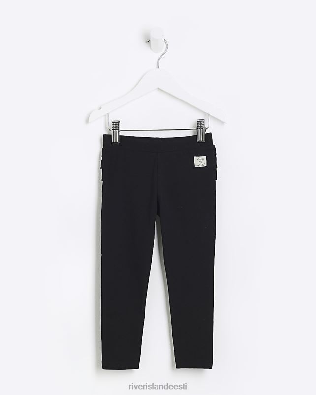 kehakate must tüdrukud River Island mg volangidega retuusid 44TLL3547