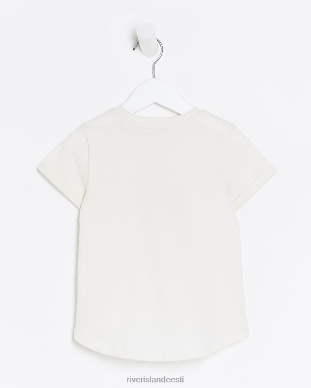 kehakate ekru tüdrukud River Island mg liblika t-särk 44TLL6637
